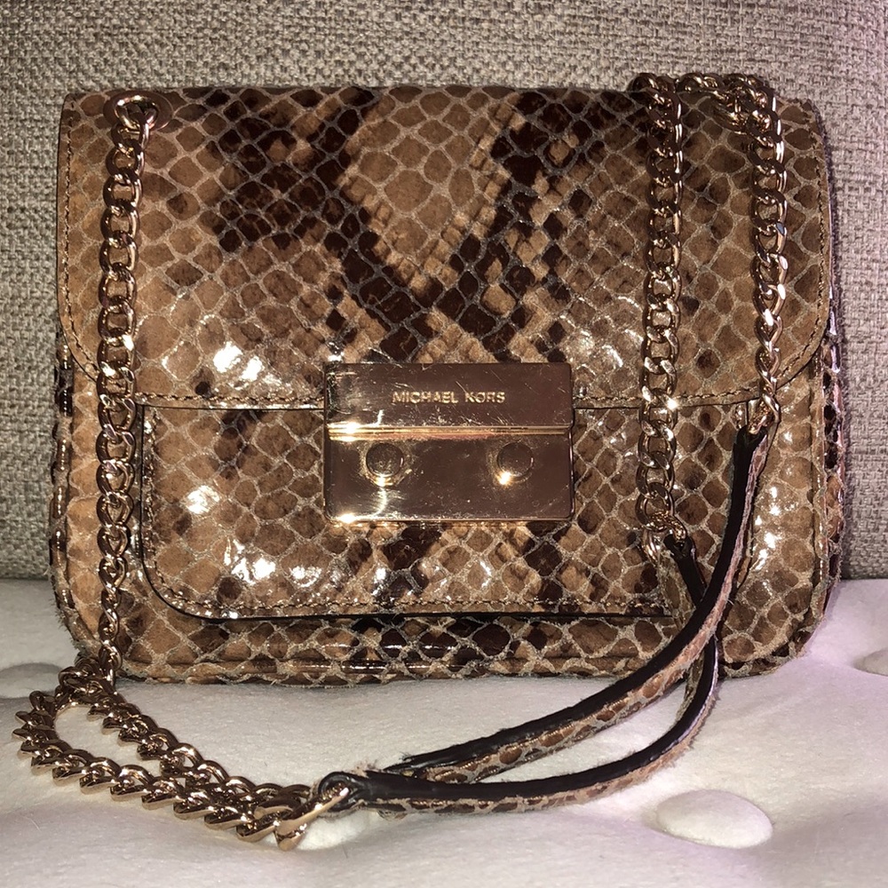 Michael Kors snake print crossbody bag